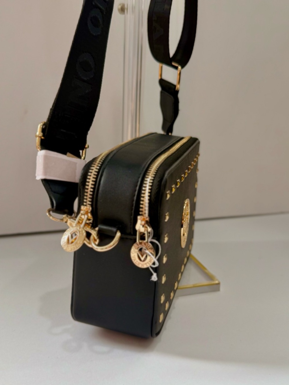 Valentino by Mario Valentino Studded Crossbody Camera Bag NWT - Picture 6 of 7